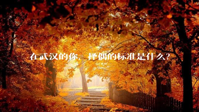 在武汉的你，择偶的标准是什么？